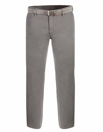 Pionier, Flatfront-Hose mit Gürtel, Khaki, Größe 35 K