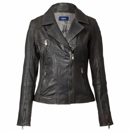 Bikerjacke aus Leder – Raven Grey