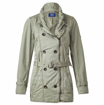 Kurzer Canvas-Trench – thyme