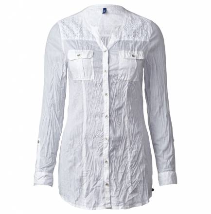 Crash-Tunika mit Spitze – white
