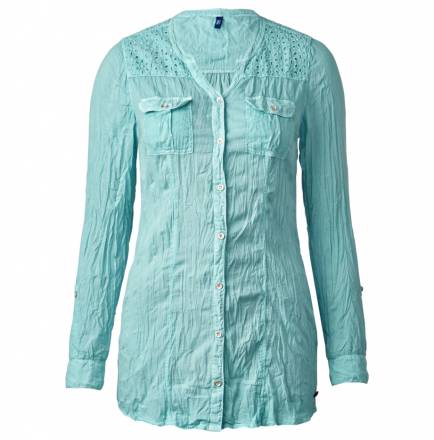 Crash-Tunika mit Spitze – pastel blue
