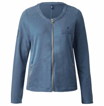 Weiche Zipper-Sweatjacke – denim blue