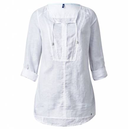 Leinenmix-Longtunika – white