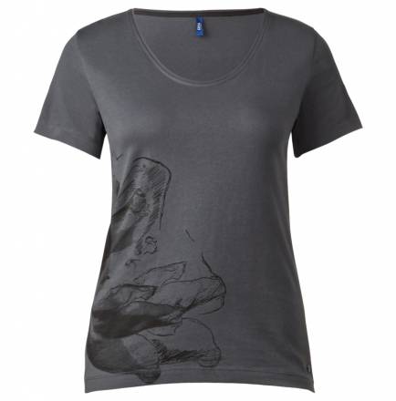 V-Shirt mit Blütenprint – Raven Grey