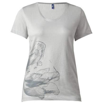 V-Shirt mit Blütenprint – mercury